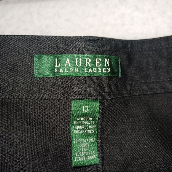 Lauren Ralph Lauren Women's 10 Black Dress Casual Pants Stretch 34x 30" - Picture 3 of 8
